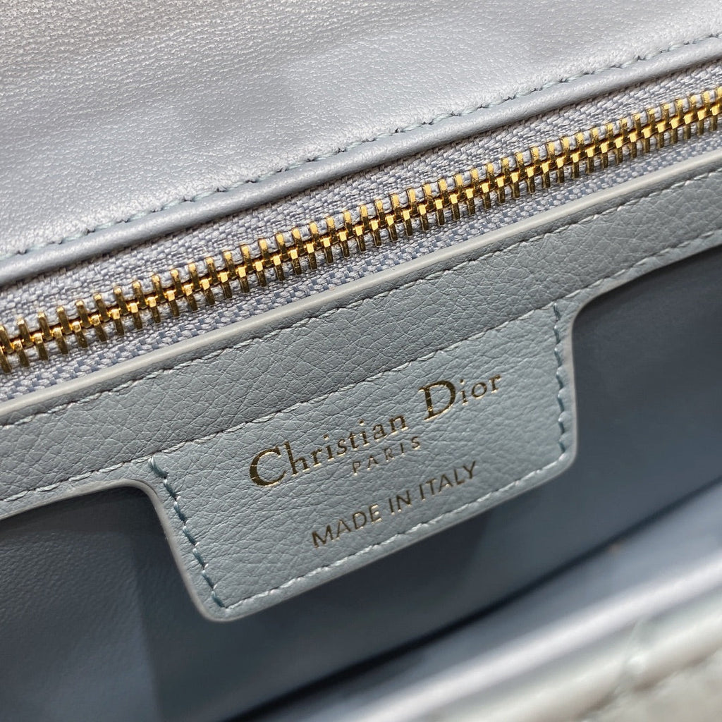 Dior M9242 Medium Caro Bag Calfskin Blue - Default Title - View 9