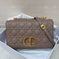 Dior M9242 Medium Caro Bag Calfskin Kakhi - Default Title - View 1