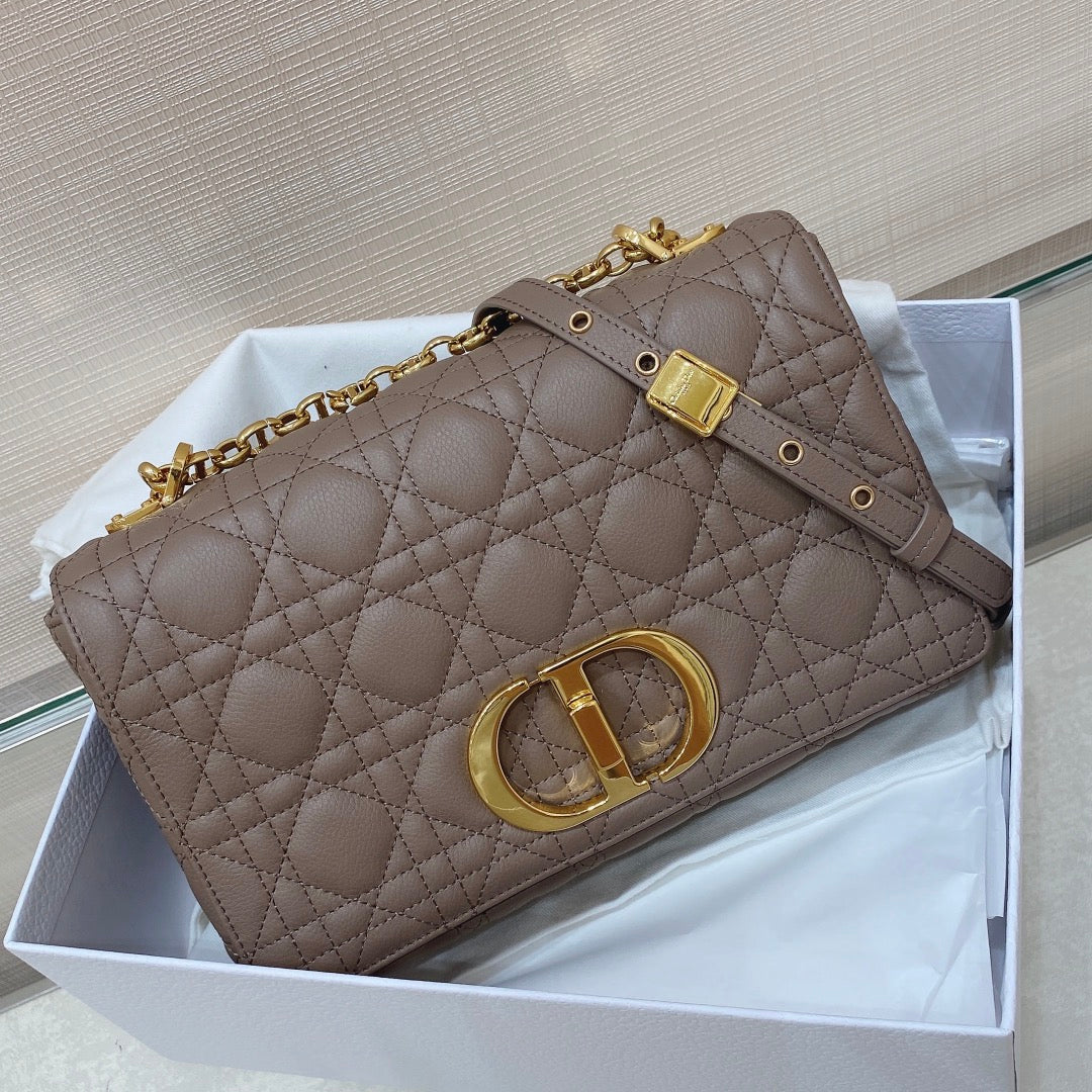 Dior M9242 Medium Caro Bag Calfskin Kakhi - Default Title - View 2