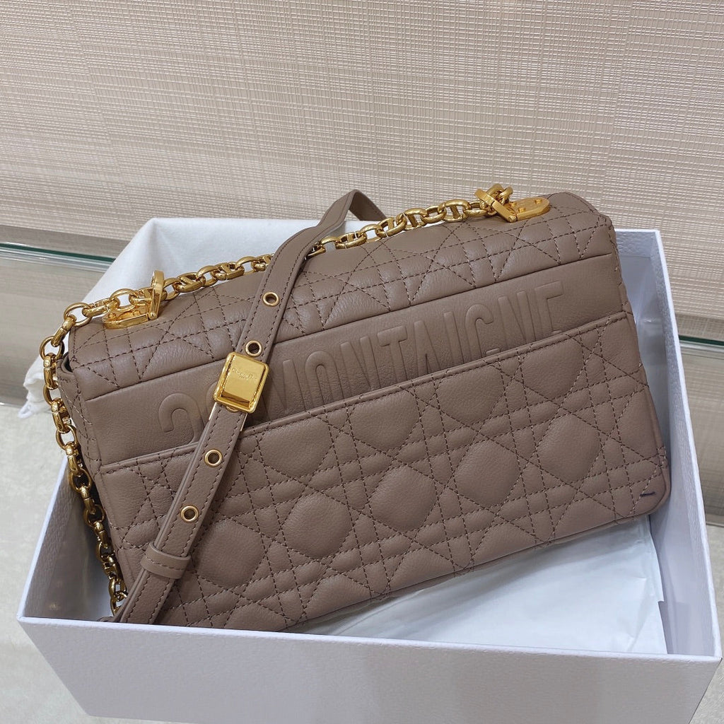 Dior M9242 Medium Caro Bag Calfskin Kakhi - Default Title - View 3