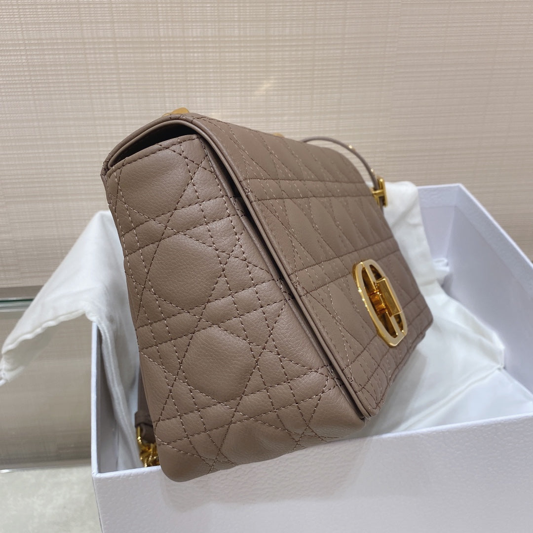 Dior M9242 Medium Caro Bag Calfskin Kakhi - Default Title - View 5