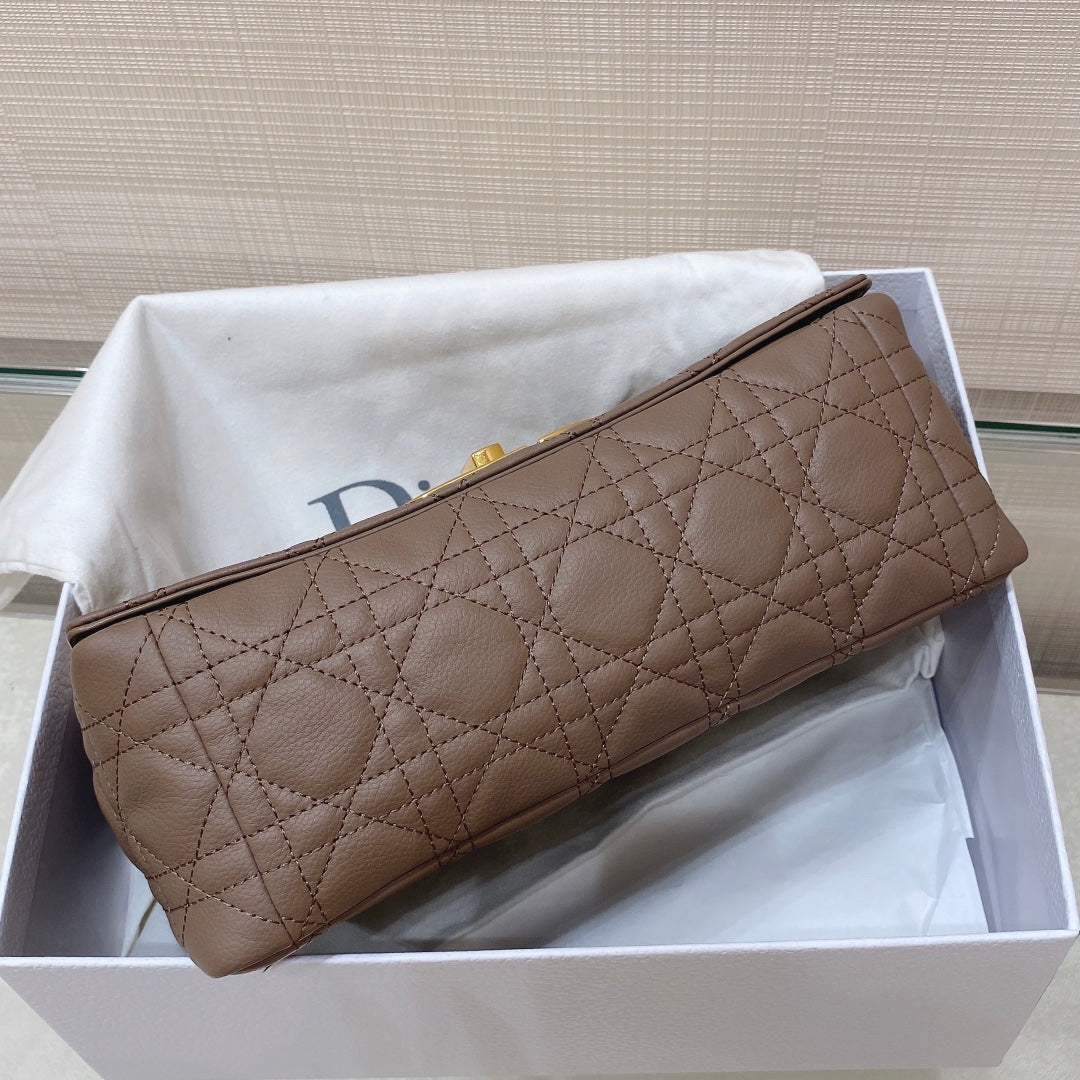 Dior M9242 Medium Caro Bag Calfskin Kakhi - Default Title - View 6
