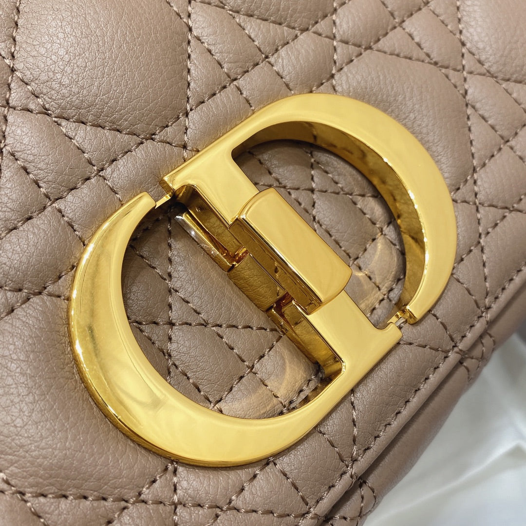 Dior M9242 Medium Caro Bag Calfskin Kakhi - Default Title - View 7