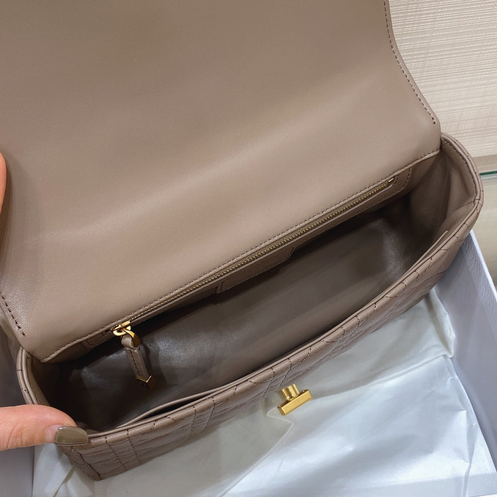 Dior M9242 Medium Caro Bag Calfskin Kakhi - Default Title - View 8