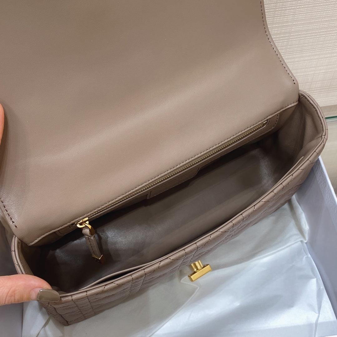 Dior M9242 Medium Caro Bag Calfskin Kakhi - Default Title - View 8