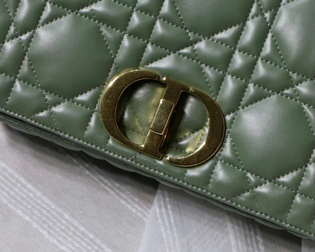 Dior Large Quilted Macrocannage M9243 Calfskin Green - Default Title - View 2