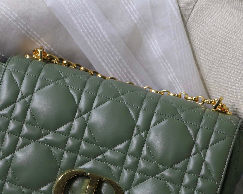 Dior Large Quilted Macrocannage M9243 Calfskin Green - Default Title - View 3