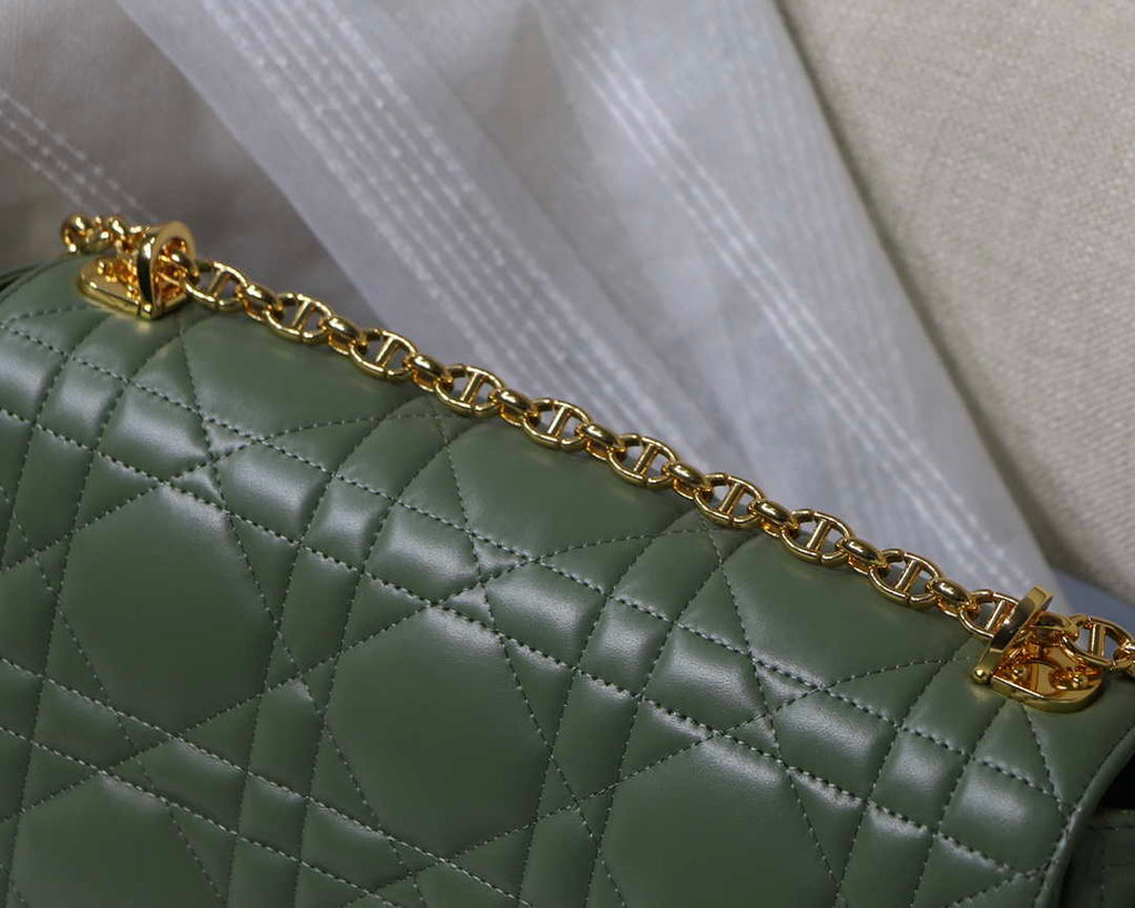 Dior Large Quilted Macrocannage M9243 Calfskin Green - Default Title - View 4
