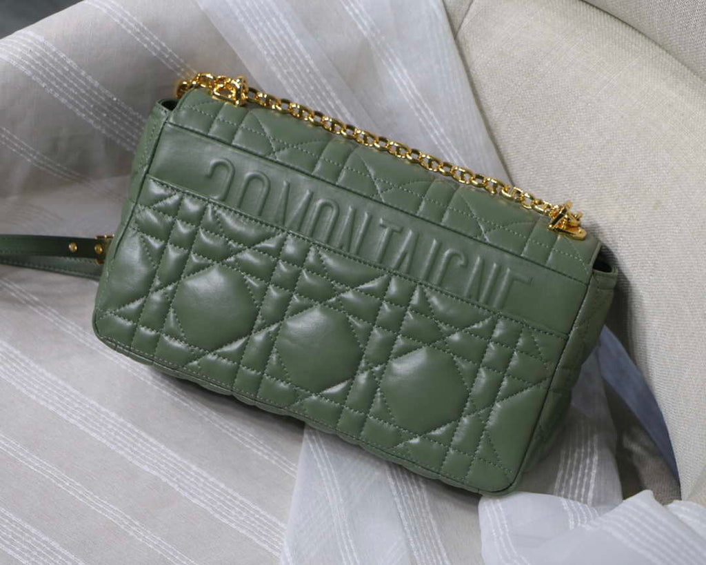 Dior Large Quilted Macrocannage M9243 Calfskin Green - Default Title - View 5
