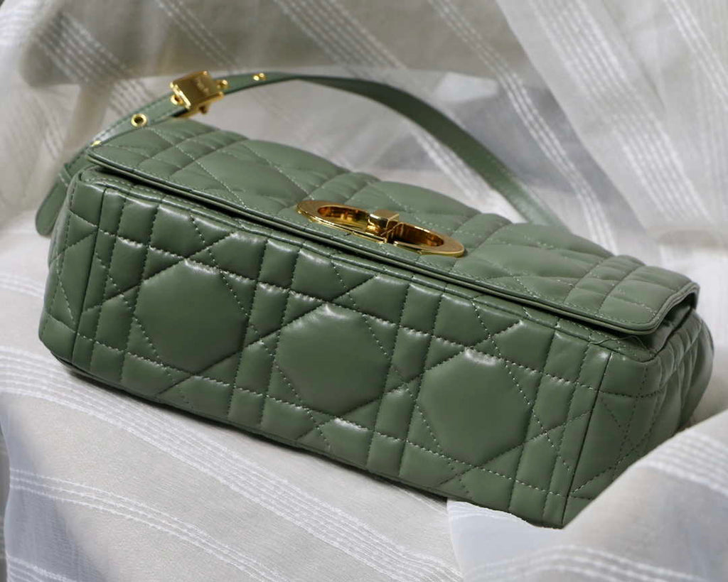 Dior Large Quilted Macrocannage M9243 Calfskin Green - Default Title - View 7