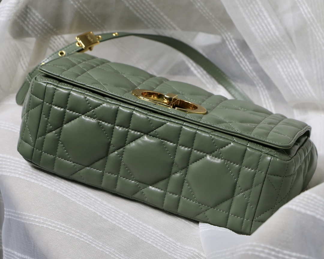 Dior Large Quilted Macrocannage M9243 Calfskin Green - Default Title - View 7