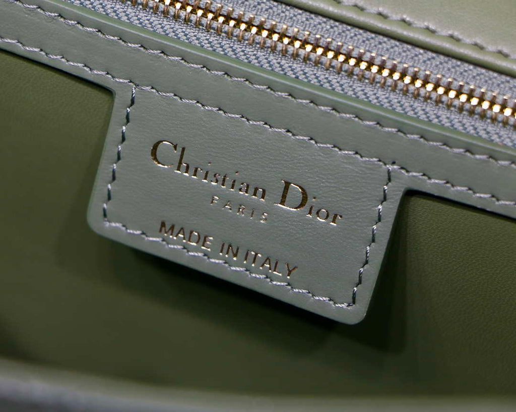 Dior Large Quilted Macrocannage M9243 Calfskin Green - Default Title - View 9