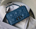 Dior Large Quilted Macrocannage M9243 Calfskin Blue - Default Title - View 1
