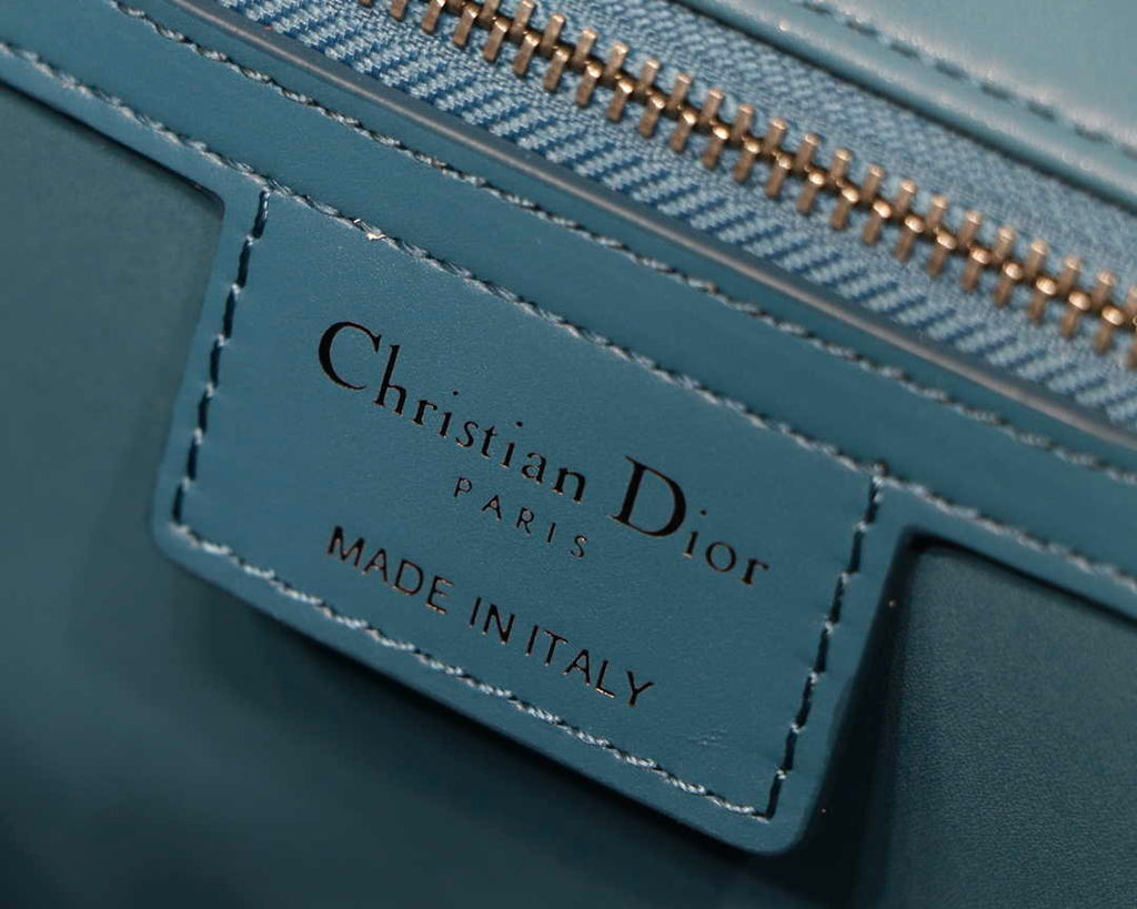 Dior Large Quilted Macrocannage M9243 Calfskin Blue - Default Title - View 9