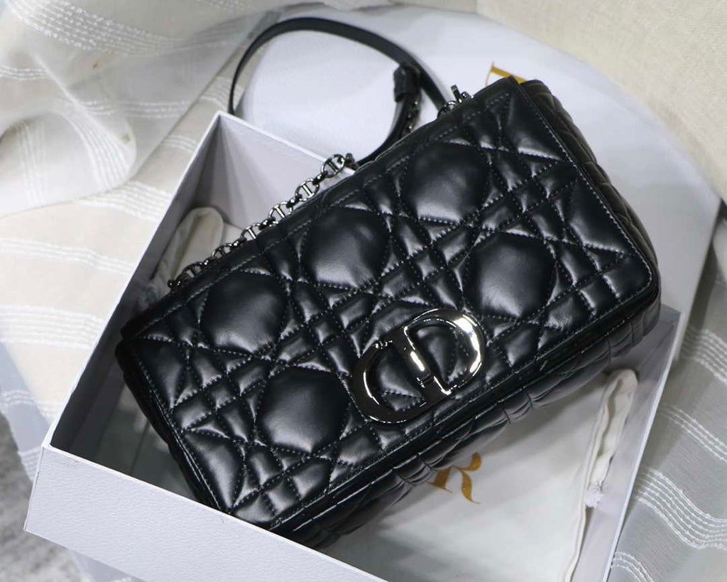 Dior Large Quilted Macrocannage M9243 Calfskin Black - Default Title - View 1