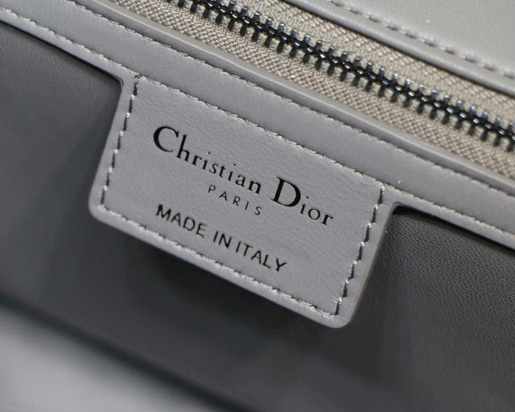 Dior Large Quilted Macrocannage M9243 Calfskin Gray - Default Title - View 9