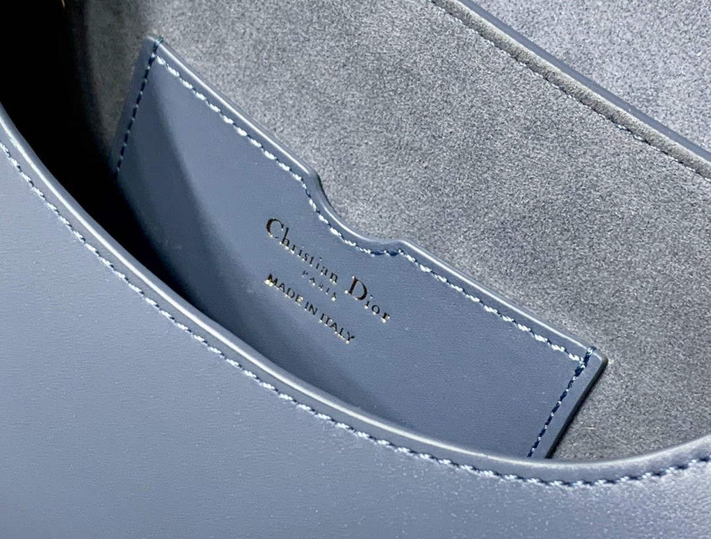 Dior M9319 Medium dior Bobby bag Warm Lake Blue Calfskin