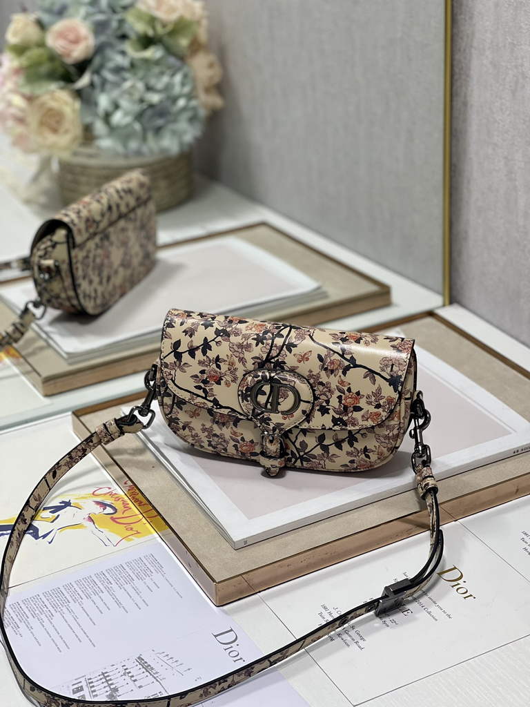 Dior M9327 Bobby East-West Bag Metallic Apricot Brocart Printed Calfskin - Default Title - View 3