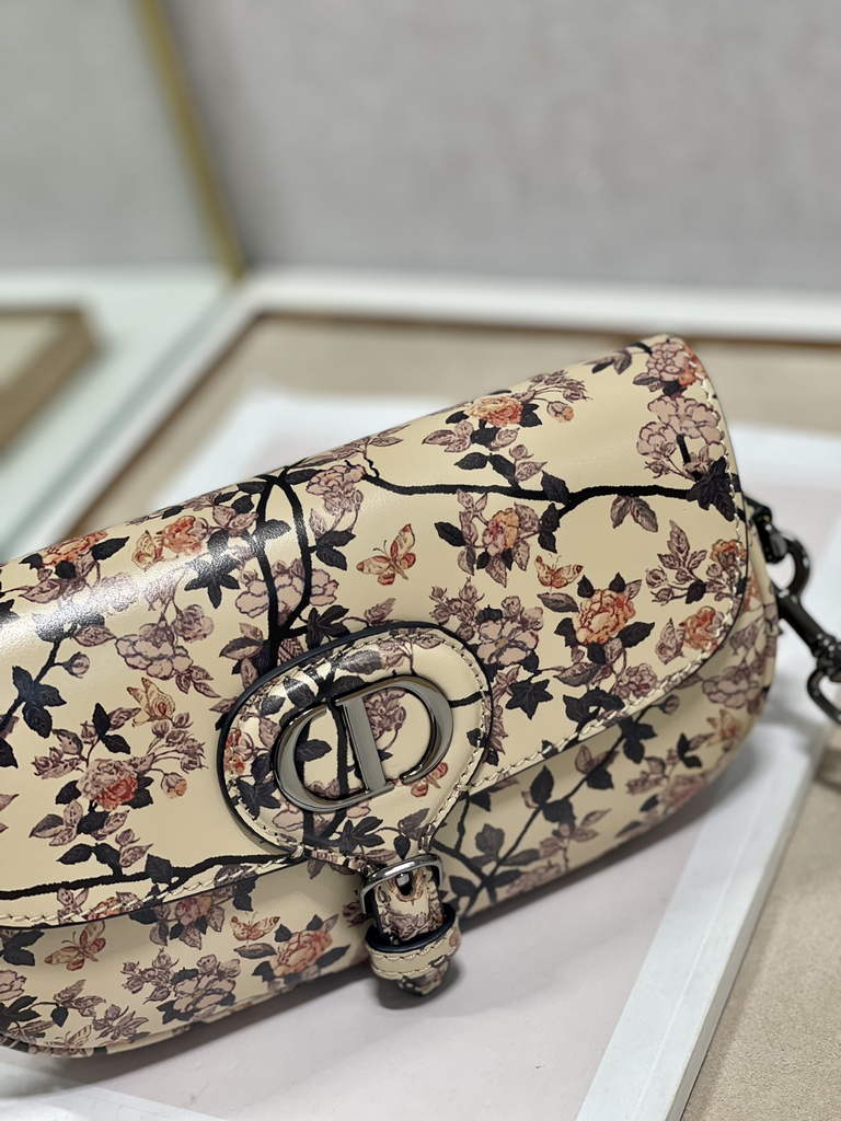Dior M9327 Bobby East-West Bag Metallic Apricot Brocart Printed Calfskin - Default Title - View 4
