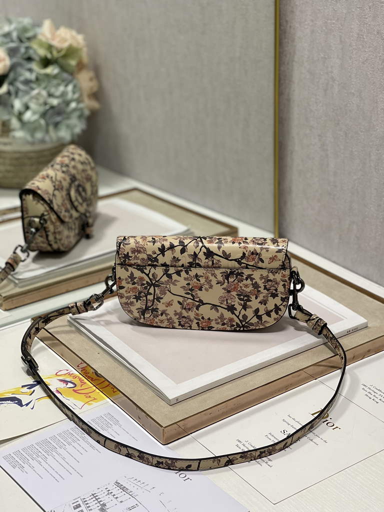 Dior M9327 Bobby East-West Bag Metallic Apricot Brocart Printed Calfskin