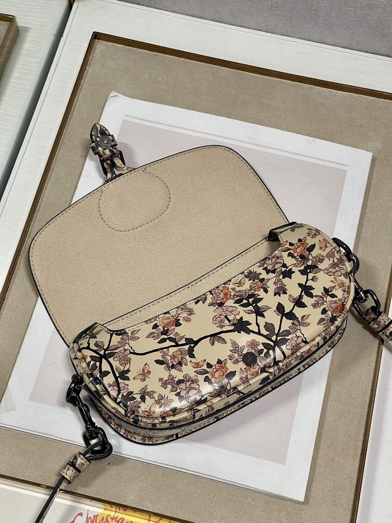 Dior M9327 Bobby East-West Bag Metallic Apricot Brocart Printed Calfskin