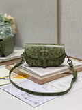 Dior M9327 Bobby East-West Bag Metallic Green Brocart Printed Calfskin