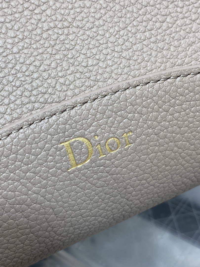 Medium Dior Médaillon Bucket Bag - Gray Grained Calfskin M1532 - Default Title - View 4