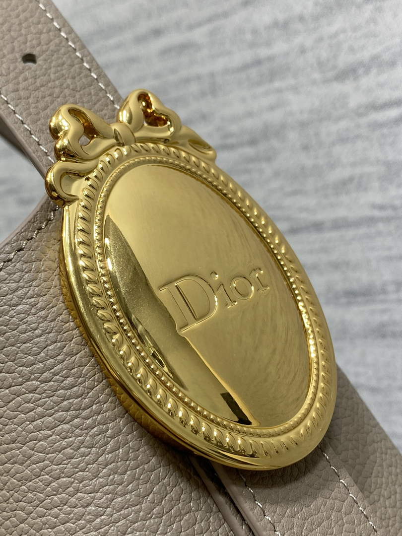 Medium Dior Médaillon Bucket Bag - Gray Grained Calfskin M1532 - Default Title - View 5