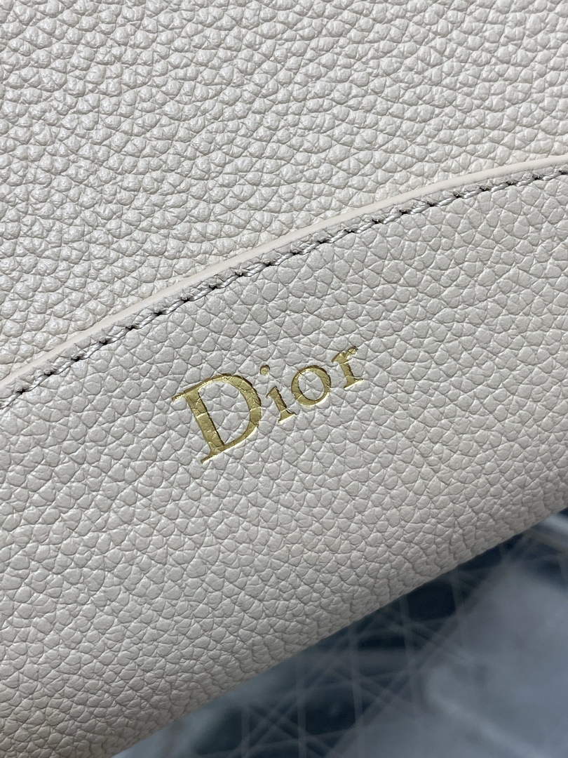 Medium Dior Médaillon Bucket Bag - Beige Grained Calfskin M1532 - Default Title - View 4