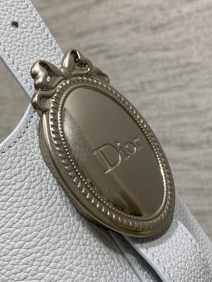 Medium Dior Médaillon Bucket Bag - Blue Grained Calfskin M1532 - Default Title - View 5