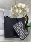 Medium Dior Médaillon Bucket Bag - Black Grained Calfskin M1532 - Default Title - View 1