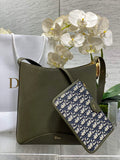 Medium Dior Médaillon Bucket Bag - Green Grained Calfskin M1532 - Default Title - View 1