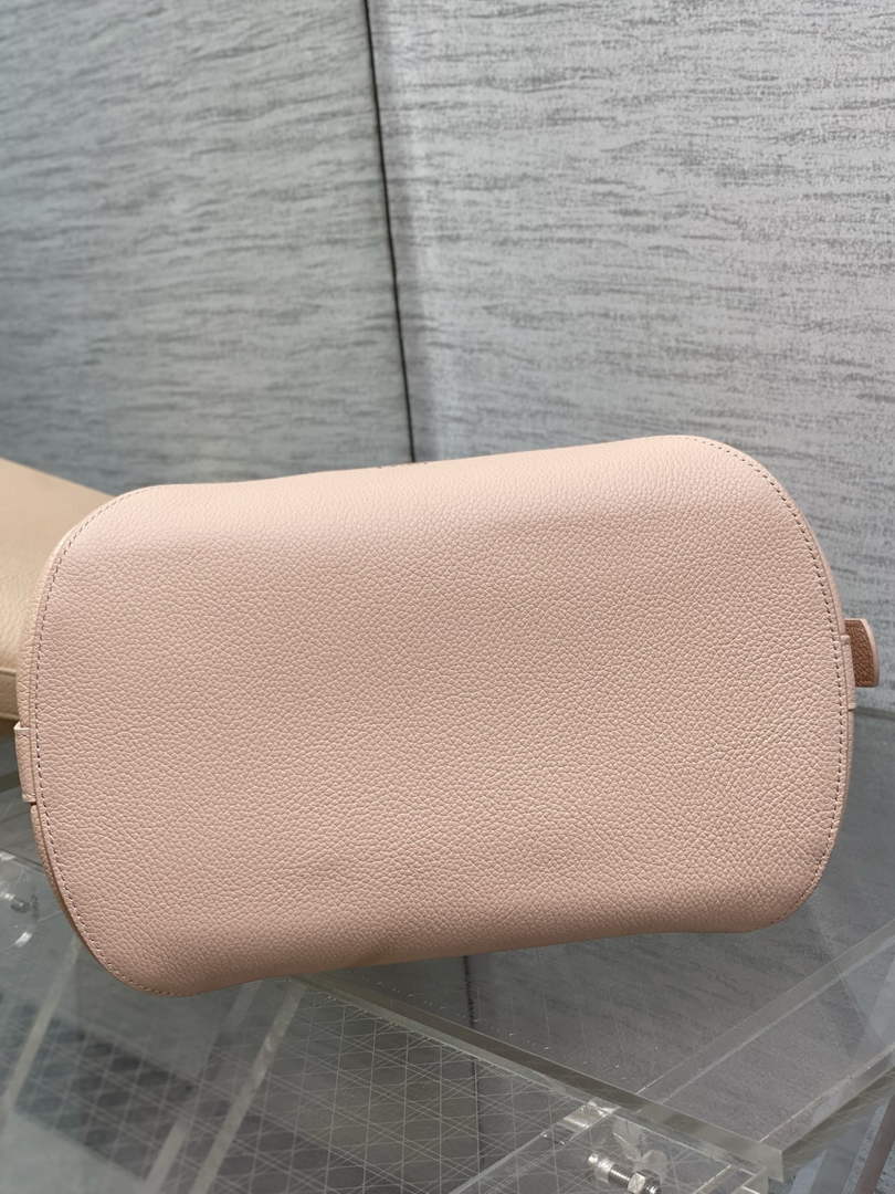 Medium Dior Médaillon Bucket Bag - Light Pink Grained Calfskin M1532 - Default Title - View 8
