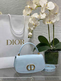 Dior Small 30 Montaigne Avenue Top Handle Bag M9370 Blue Patent Calfskin - Default Title - View 1