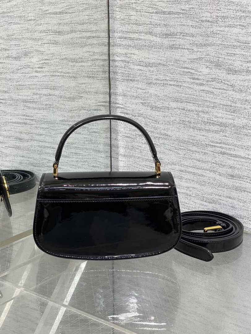 Dior Small 30 Montaigne Avenue Top Handle Bag M9370 Black Patent Calfskin - Default Title - View 4