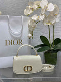 Dior Small 30 Montaigne Avenue Top Handle Bag M9370 Beige Patent Calfskin - Default Title - View 1