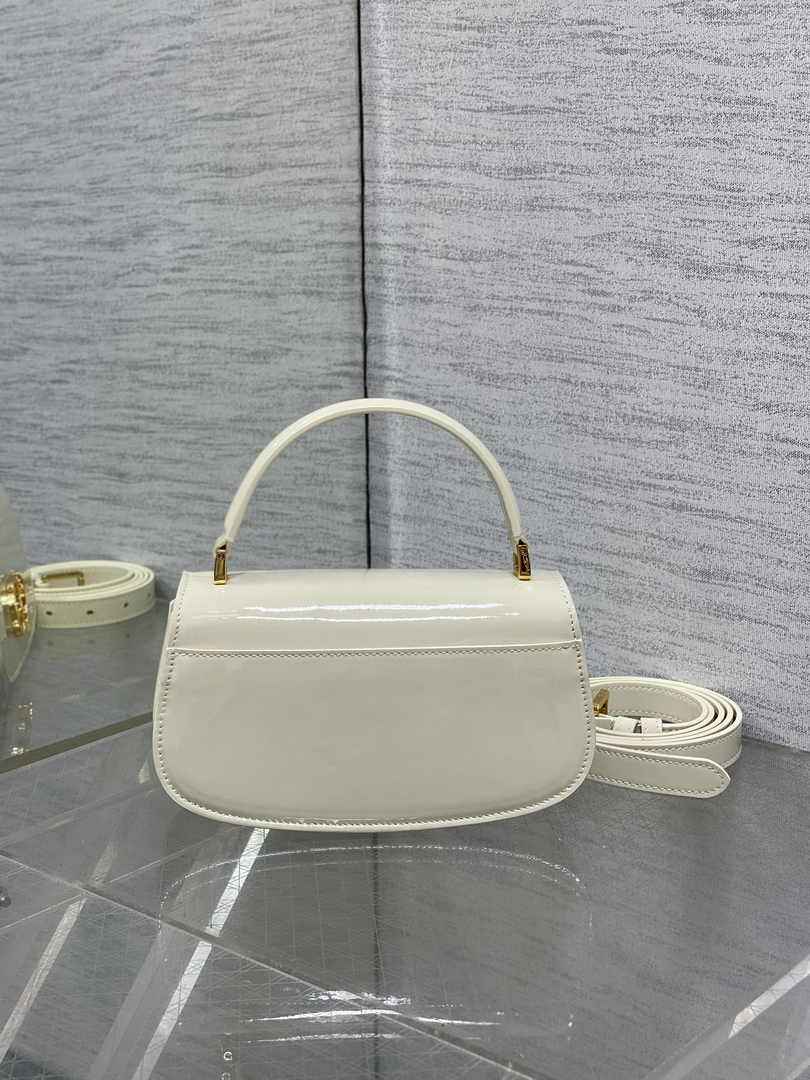 Dior Small 30 Montaigne Avenue Top Handle Bag M9370 Beige Patent Calfskin - Default Title - View 4