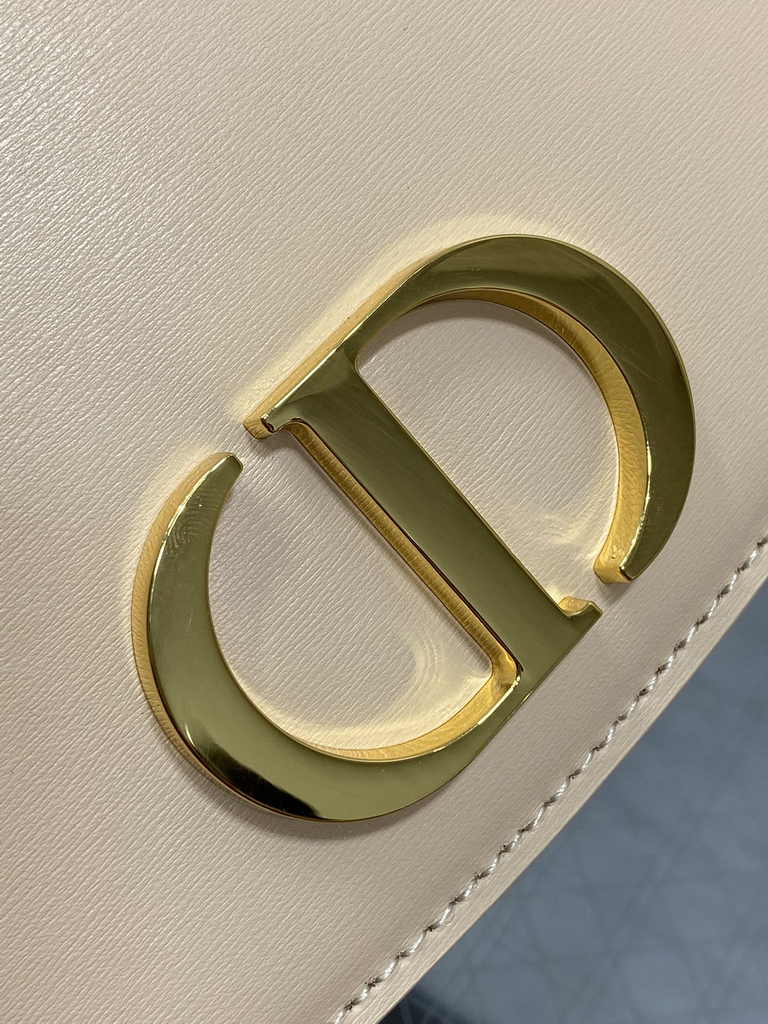 Dior Medium 30 Montaigne Avenue Top Handle Bag M9371 Powder Beige Ribbed Calfskin - Default Title - View 7