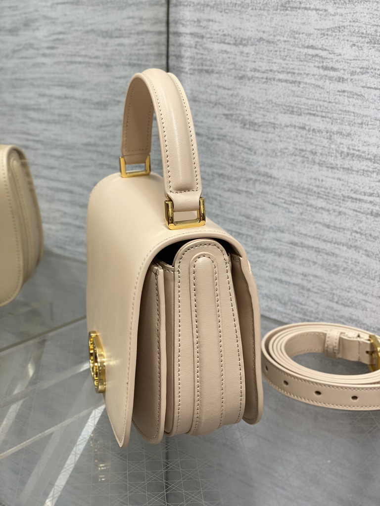 Dior Medium 30 Montaigne Avenue Top Handle Bag M9371 Powder Beige Ribbed Calfskin - Default Title - View 3