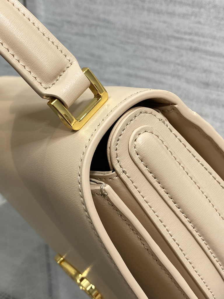 Dior Medium 30 Montaigne Avenue Top Handle Bag M9371 Powder Beige Ribbed Calfskin - Default Title - View 9