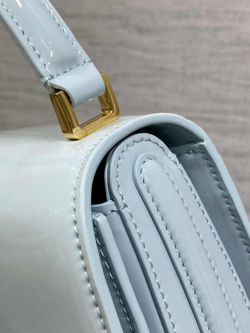 Dior Medium 30 Montaigne Avenue Top Handle Bag M9371 Blue Patent Calfskin - Default Title - View 6