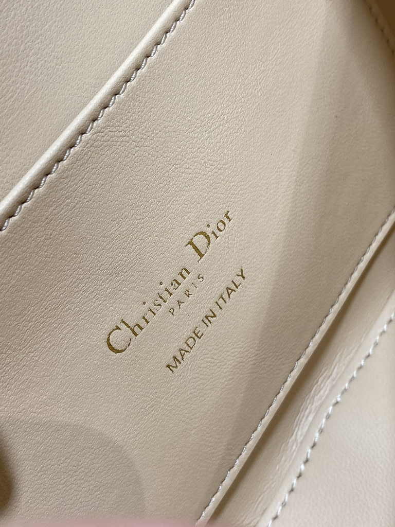 Dior Medium 30 Montaigne Avenue Top Handle Bag M9371 Powder Beige Ribbed Calfskin - Default Title - View 8