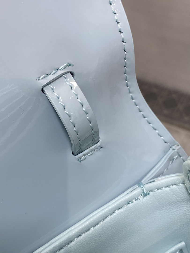 Dior Medium 30 Montaigne Avenue Top Handle Bag M9371 Blue Patent Calfskin - Default Title - View 9