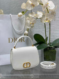 Dior Medium 30 Montaigne Avenue Top Handle Bag M9371 Latte Ribbed Calfskin - Default Title - View 1
