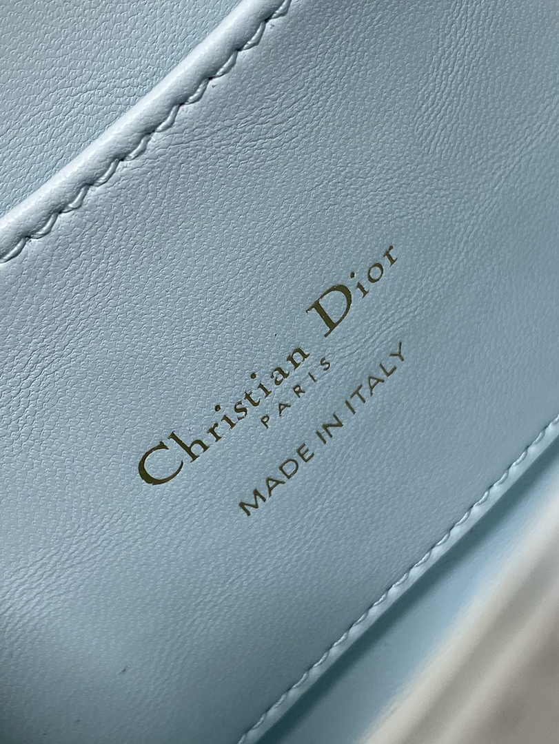 Dior Medium 30 Montaigne Avenue Top Handle Bag M9371 Blue Patent Calfskin - Default Title - View 10