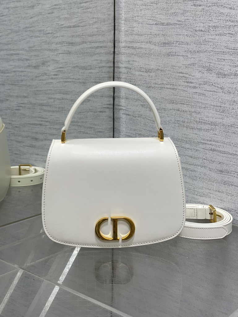 Dior Medium 30 Montaigne Avenue Top Handle Bag M9371 Latte Ribbed Calfskin - Default Title - View 2