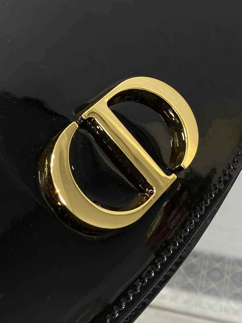 Dior Medium 30 Montaigne Avenue Top Handle Bag M9371 Black Patent Calfskin - Default Title - View 3