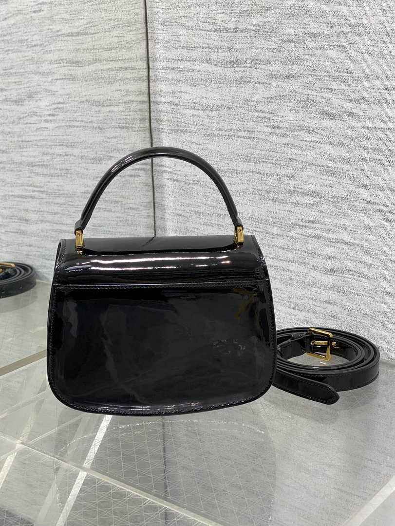 Dior Medium 30 Montaigne Avenue Top Handle Bag M9371 Black Patent Calfskin - Default Title - View 4