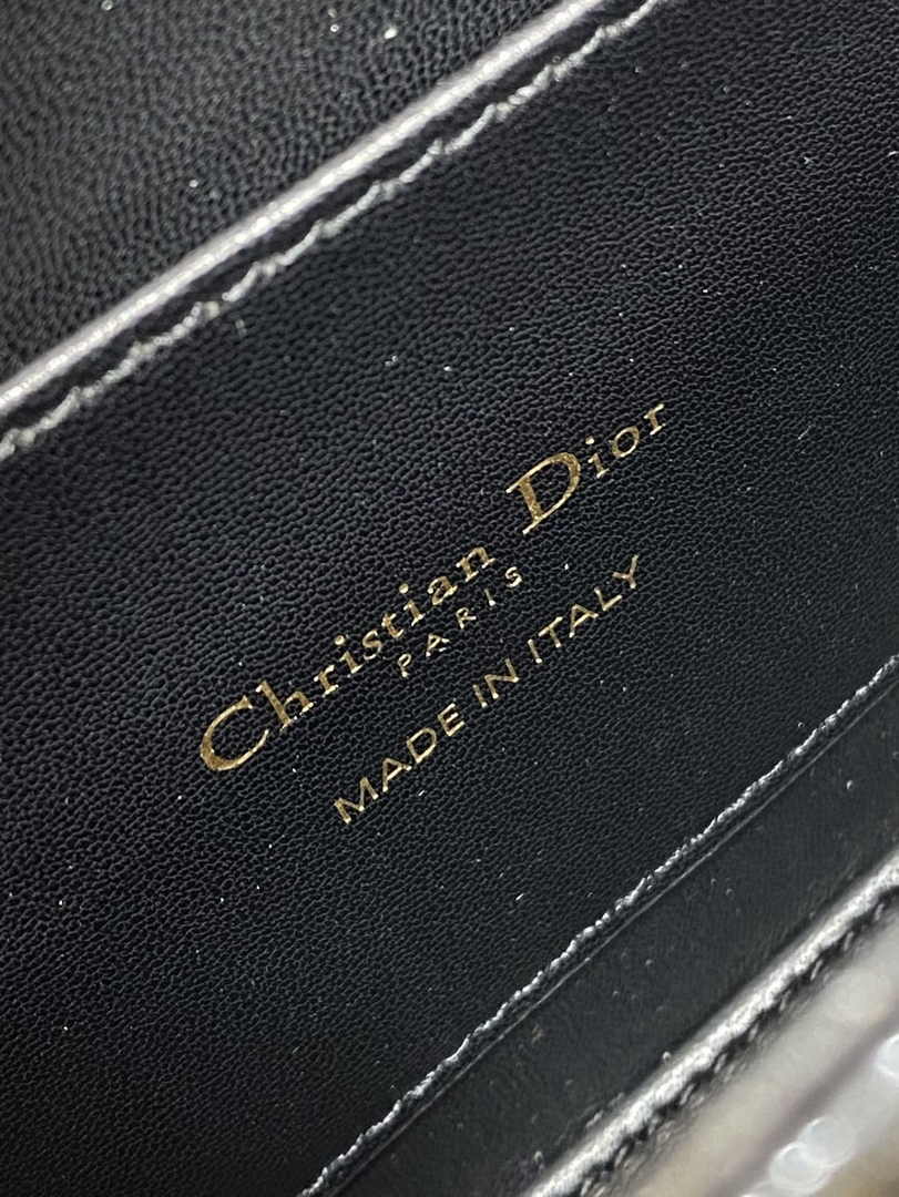 Dior Medium 30 Montaigne Avenue Top Handle Bag M9371 Black Patent Calfskin - Default Title - View 10