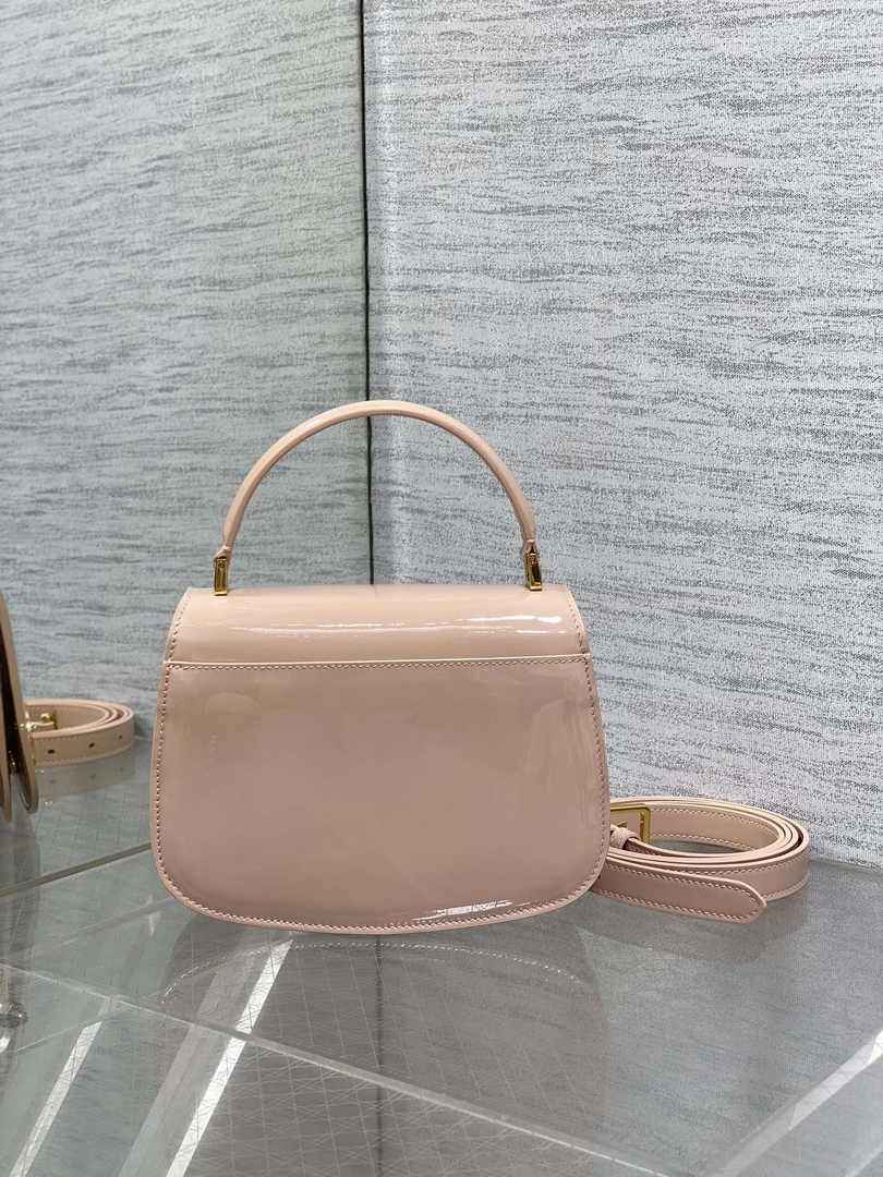 Dior Medium 30 Montaigne Avenue Top Handle Bag M9371 Pink Patent Calfskin - Default Title - View 4